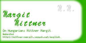 margit mittner business card